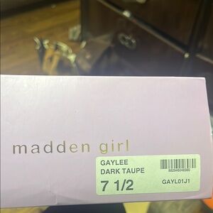 Madden Girl Gaylee Dark Taupe Footwear   Like new with box. Worn 2xs